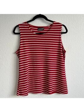Vintage red and white striped top